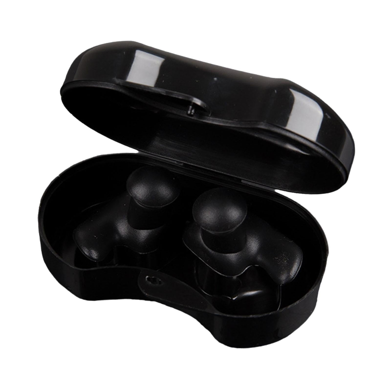 Ioensy - Tapones Para Los Oídos Para Natación, Auriculares Reutilizables Para Dormir, Para Bañarse Bajo El Agua, Ducharse, Color Negro