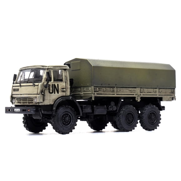 Camión de transporte modelo diecast Kamaz 4310 1/72 ONU beige