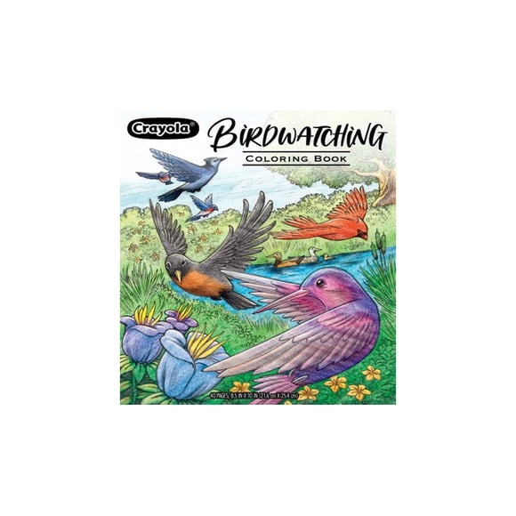 Libro para colorear Crayola Bird, 40 págs. para adultos, 21,6 x 25,4 cm, perforado