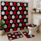thumbnail image 1 of Set Juego De Baño 4 Piezas Con Cortina Deco Hogar Completo, 1 of 5