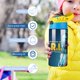 thumbnail image 5 of Mi amigo robot Botella de Agua con Tapa Pop Top de Un Toque, Acero Inoxidable, a Prueba de Fugas, para Deportes, Botella Infantil azul 12 oz, 5 of 6