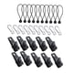 thumbnail image 1 of 30x/Set Clips Para Lona Mosquetón Cuerdas Abrazadera De Tienda Para Mochilero Pesca Jardín Cuerda Negra Mosquetón Plateado, 1 of 3