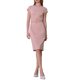 thumbnail image 2 of Vestido lápiz hasta la rodilla para mujer INSPIRE CHIC con manga corta y cinturón para usar en el trabajo, vestidos de tubo M Rosa, 2 of 5