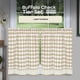 thumbnail image 2 of Juego de cortinas para ventana ACHIM Buffalo Check Tier, color marrón y marfil, 2 of 6
