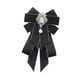 thumbnail image 1 of Broche De Lazo De Cinta, Lazo, Pajarita, Elegante, Para Traje, Camisa, Blusa, Color Negro, 1 of 5