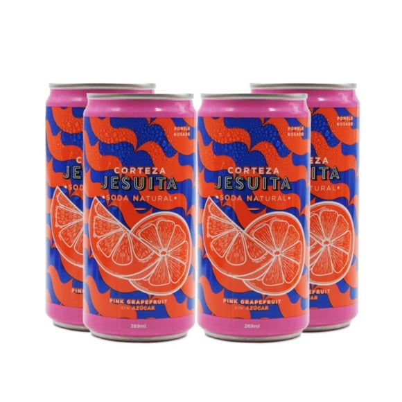 Soda Natural Pink Grapefruit X4