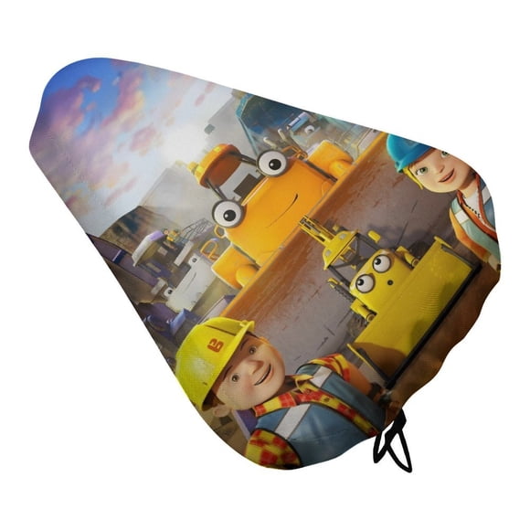 Bob el Constructor Funda de Asiento de Bicicleta Impermeable, Cojín Elástico Suave, Protector contra Lluvia, Polvo y UV