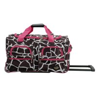 Bolsa De Lona Con Ruedas Rockland Pink Giraffe De 22 Pulgadas