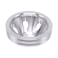 Magideal - Reemplazo De Polea Corta Para Bomba De Agua, Lisa, 5/8, Accesorios. Piezas De Bloque . Reemplazo De Doble Ranura Para 396, 427 Y 454. Plata