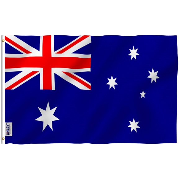 Bandera Anley Australia, 90 x 150 cm, poliéster, color vivo
