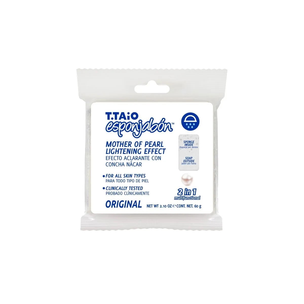 Ttaio - Esponjabón Concha Nácar - Aclarante Tamaño Viaje