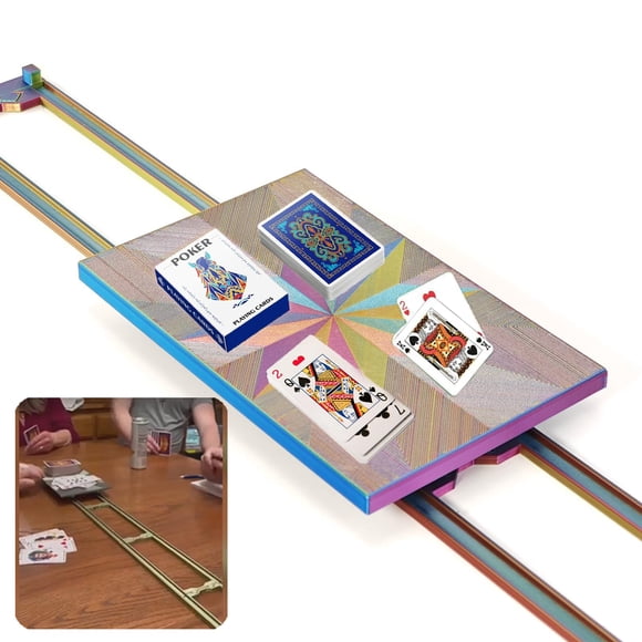 Bandeja ZQDRPLUS Game Glider para cartas Canasta, perfecta para juegos de cartas, tarjetero para div
