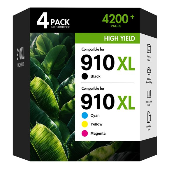 Cartuchos de tinta Cool Toner 910XL Pack de 4 (Negro/Color)
