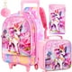 thumbnail image 1 of Rolling Backpack for Girls, Kids Roller School Bag with Wheels Toddler Wheeled Bookbag Elementary…, 1 of 3