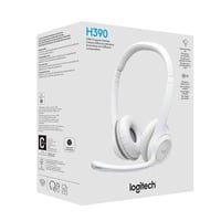 Logitech - 981 001285 Headset Usb Headset H390 White Open Box