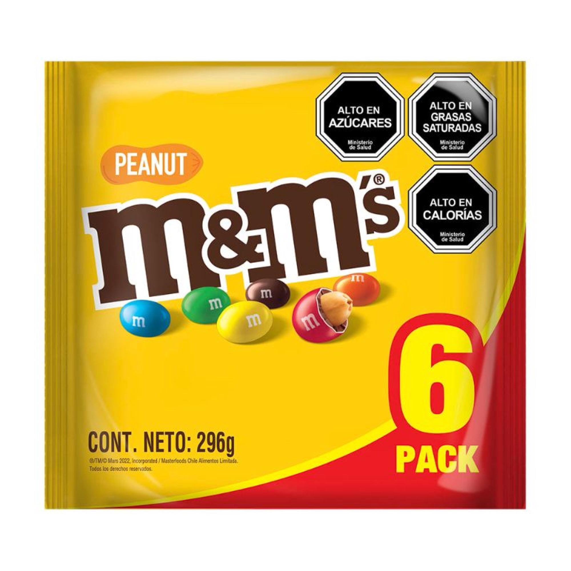Chocolate Con Leche Y Maní (6un) 296 g M&m's