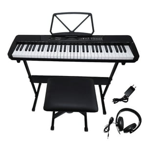 Tonic - Full Pack Ton-650 Teclado 61 Notas +Stand+Silla+Audifonos Blk