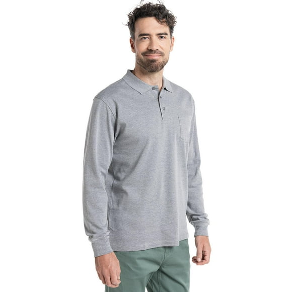 POLERA CUELLO CAMISEO gris L