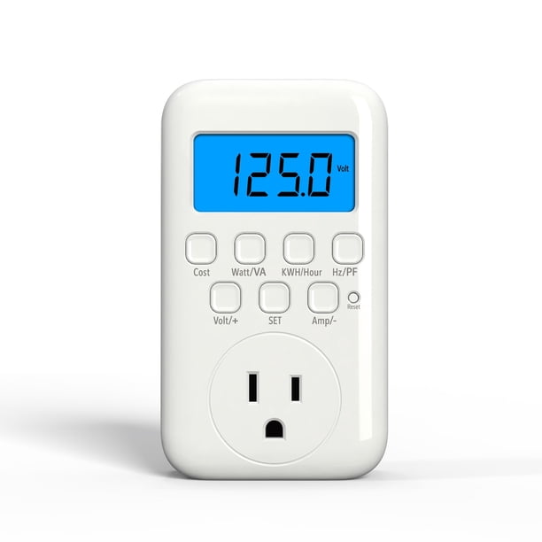 Monitor de consumo de electricidad, enchufe HBN para medidor de vatios con luz de fondo