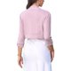 thumbnail image 3 of INSPIRE CHIC Bolero Shrug para mujeres, elegante cárdigan de punto abierto con mangas 3/4 XS Rosa, 3 of 6