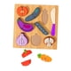 thumbnail image 2 of Rompecabezas de corte de madera para niños en edad preescolar, juego de rol de cocina, juguete, clavija de madera, rompecabezas para niños pequeños, r Verdura, 2 of 5