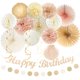 thumbnail image 1 of Set de decoración de fiesta Huglony Champagne Gold Beige 21 piezas, 1 of 7