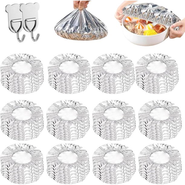 Cubiertas alimentos aluminio reutilizables tapa abatible nevera preparación comidas