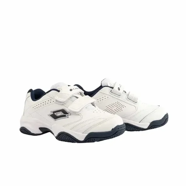 Zapatillas Escolar Infantil Court S Blanco-Azul Lotto