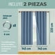 thumbnail image 2 of Cortinas Blackout 2 Paños 140x220 Lino Doble Faz Azul denim, 2 of 3