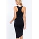 thumbnail image 3 of Saronite Vestido Midi Ajustado con Espalda Nadadora y sin Mangas Basics, Negro (para Mujer), 3 of 4