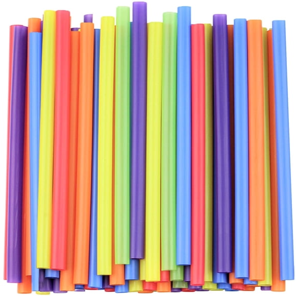 Pajitas gigantes de plástico para batidos, paquete cómodo de 100 unidades
