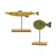 thumbnail image 1 of 2 Piezas De Adorno De Pez De Madera, Forma De Pez De Navidad, Decoración De Escritorio, Estilo H, 1 of 5