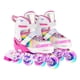 thumbnail image 4 of Patines En Linea Roller Niñas Ajustable Arcoiris Ruedas Led, 4 of 9