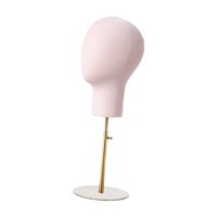 Magideal - Soporte Para Exhibición De Pelucas, Soporte Para Exhibición De Sombreros, Cabeza De Maniquí, Base De Metal, Estable, Soporte Para Exhibición De Postiz Rosa