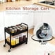 thumbnail image 5 of Rolling Cart LIWNYRK de 2 niveles para almacenamiento debajo del escritorio, negro, 5 of 8