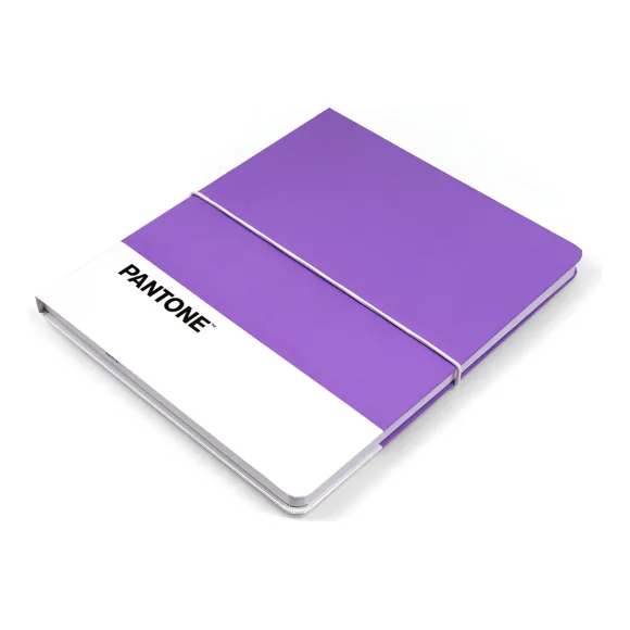 Pantone Libreta Grande Con Elástico Horizontal Morado
