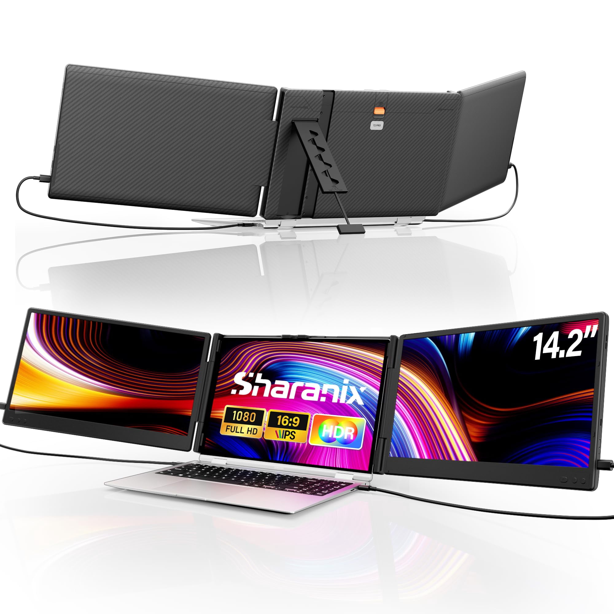 Extensor De Pantalla Para Portátil Sharanix 14.2 Fhd 1080p Para Portátiles De 13 A 17