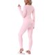 thumbnail image 3 of INSPIRE CHIC Conjunto de Ropa Interior Térmica para Mujer, Capa Base Suave de Manga Larga con Agujeros para Pulgares y Leggings para Climas Fríos de Invierno M Rosa, 3 of 6