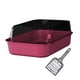 thumbnail image 5 of Caja de Arena para Gatos, Orinal Semicerrado, Inodoro Portátil para Gatitos de Lado Alto, Caja de Arena para Gatos, Frente Rebajado para Gatos Jóvenes Rosa, 5 of 5