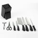 thumbnail image 2 of Taco Cuchillos Acero Con Tijera y Pelador Infini Set 8 Pcs negro, 2 of 7