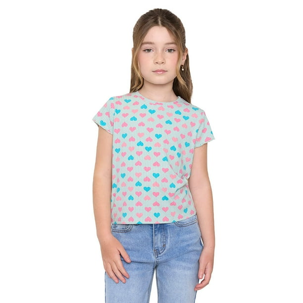 Polera Niña Kids Mc Rib Full Menta Corona