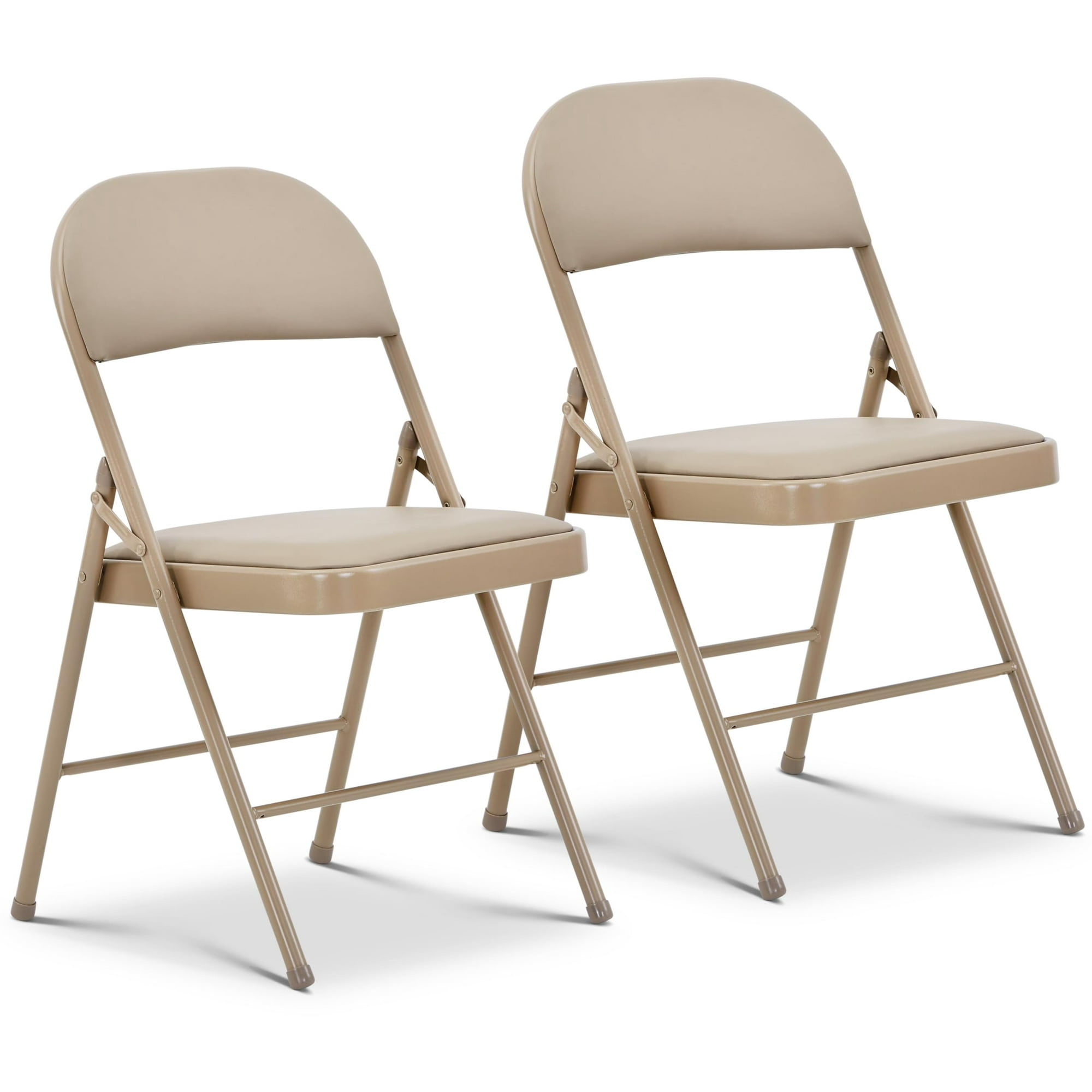 Oline - Cojín Acolchado De Vinilo Con Estructura Metálica Para Sillas Plegables Online, Paquete De 2