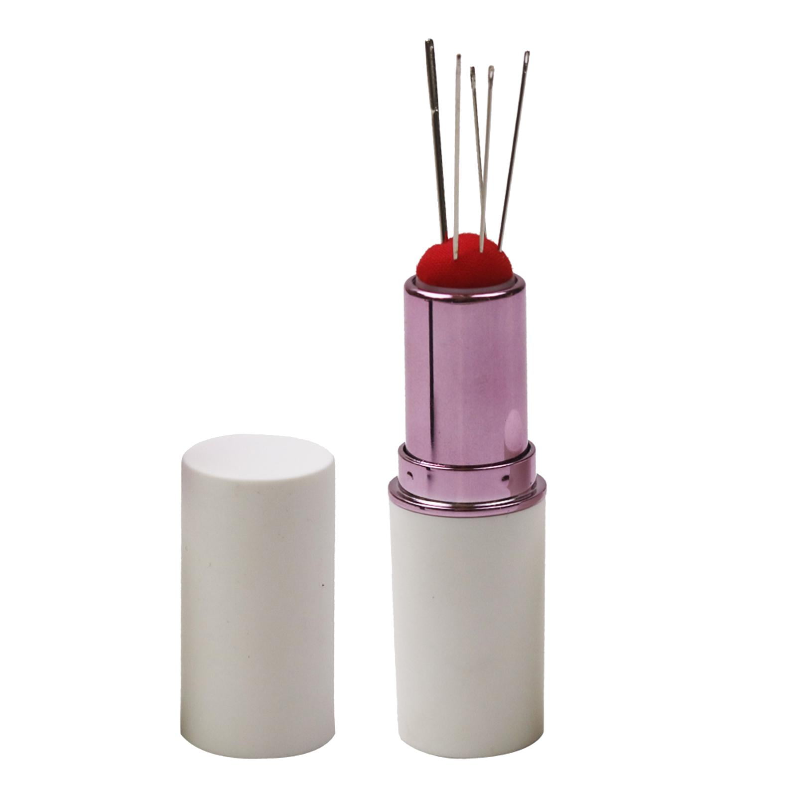 Magideal - Cojín Con Forma De Lápiz Labial, Estuche Para Alfileres, Decoración Decorativa, Organizador De Alfileres, Soporte Portátil Para Alfileres, Alfiletero Blanco
