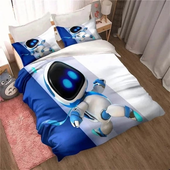 ASTRO BOT CuteBedding Set Duvet Set Bed Size Bed Set Adult boys Bedroom Duvet Cover Pillow Case Bed Sheets