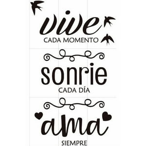 Rienda Libre Graphics - Frase Deco Sonríe Cada Día Vive Cada Instante No.3 Fr‑11024