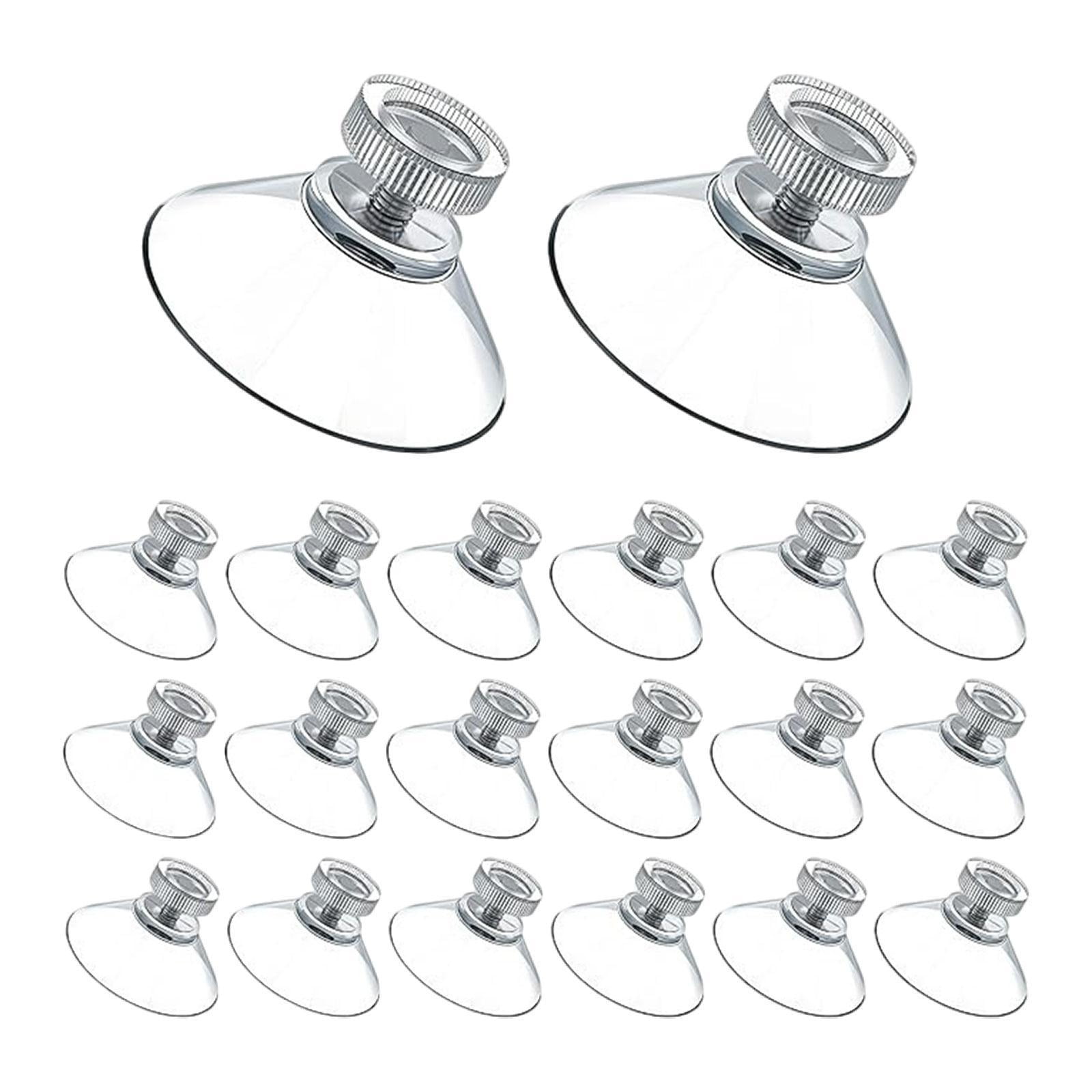 Magideal - 20x Ventosas Soporte De Succión, Fácil De Instalar, Impermeable Transparente Con Tuerca De Tornillo M4 Ventosas De Pvc Para Ventana De Coche De Cerámi