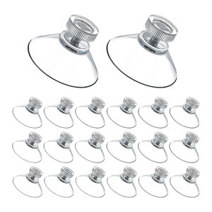 Magideal - 20X Ventosas Soporte De Succión, Fácil De Instalar, Impermeable Transparente Con Tuerca De Tornillo M4 Ventosas De Pvc Para Ventana De Coche De Cerámi