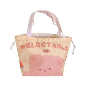 Total Click - Lonchera Bolsa Termica 21X22 Oso Cafe Naranja Kawaii