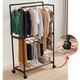 thumbnail image 4 of Organizador Multifuncional Perchero Negro Doble De Ropa Zapatos, 4 of 6