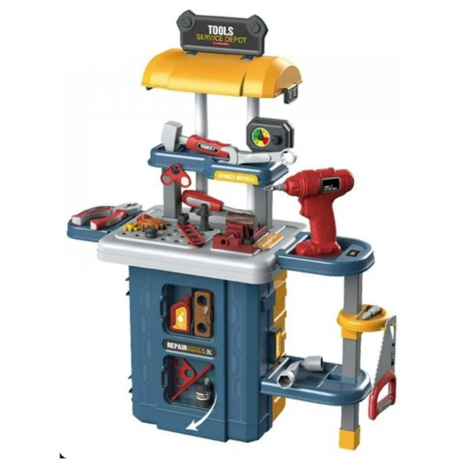 Total Upgrate - Juguete Maleta Herramientas 46 Piezas 3en1 Azul